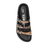 Pantofi cu toc Birkenstock Dama - Pantofi cu toc Birkenstock Birkenstock Beige Leather Florida Snake Sandals NATURAL SNAKE 1029996 Femei (BM 18978486) - B-mall.ro