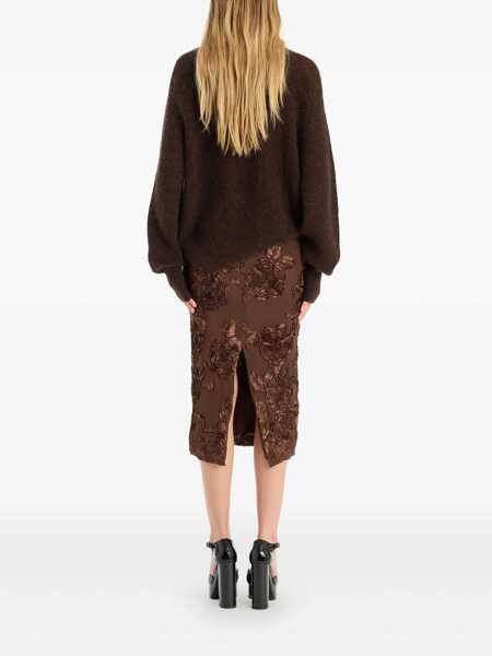 Fuste ROTATE Birger Christensen Rotate Birger Christensen Skirt CHICORY COFFEE Femei (BM 18978747) 3