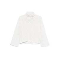 Pulovere Twinset White Pointelle Sweater Femei