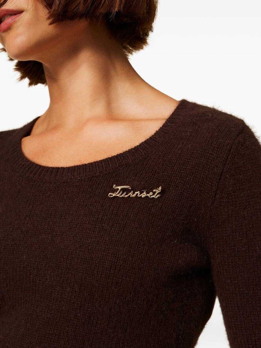 Pulovere TWINSET Twinset Sweaters BLACK CHOCOLATE Femei (BM 18979518) 3