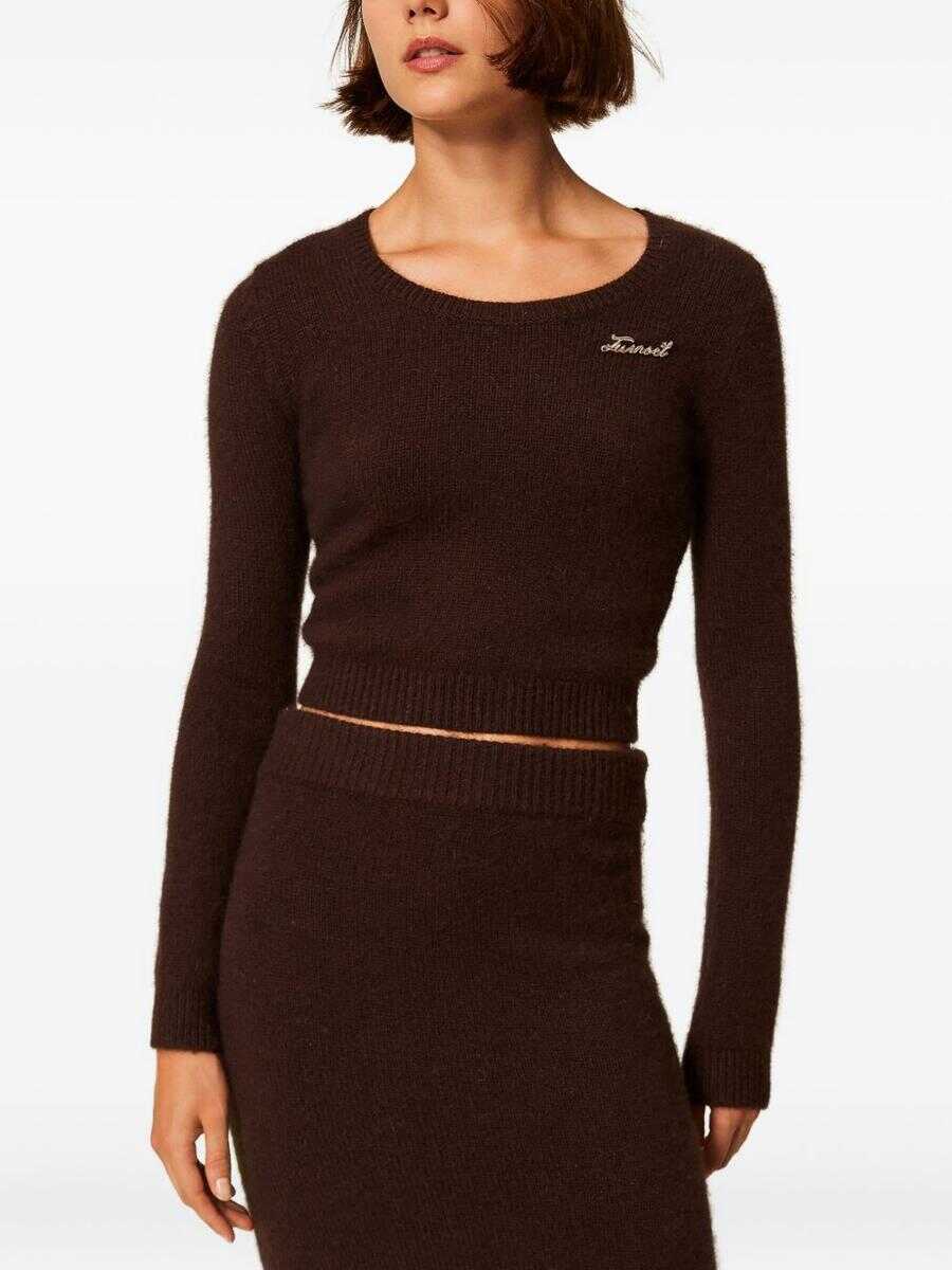 Pulovere TWINSET Twinset Sweaters BLACK CHOCOLATE Femei (BM 18979518) 5