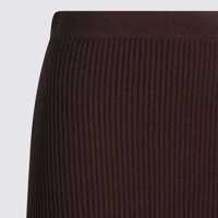 Fuste TWINSET Dama - Fuste TWINSET Twinset Dark Brown Viscose Midi Skirt BLACK CHOCOLATE Femei (BM 18979533) - B-mall.ro