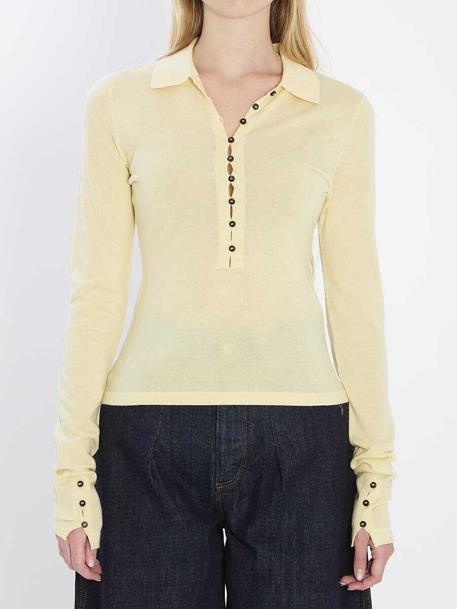 Pulovere JACQUEMUS Fine Merino Wool Knit YELLOW Femei (BM 18979632) 1