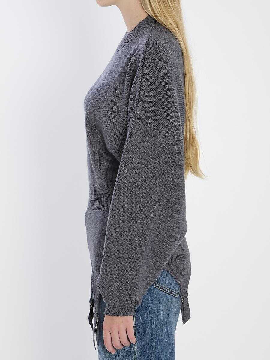 Pulovere Jean Paul Gaultier Pullover With Lingerie Garter GREY Femei (BM 18979725) 3