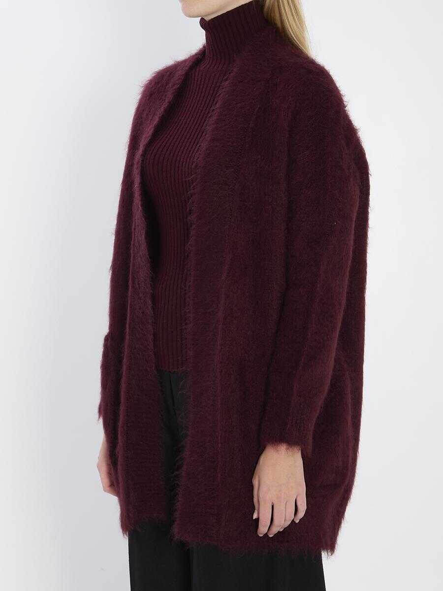 Cardigane Max Mara Fur-Effect Cardigan Red Femei (BM 18979902) 2