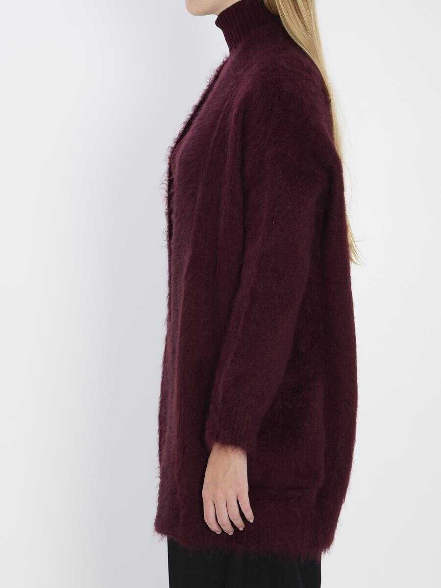 Cardigane Max Mara Fur-Effect Cardigan Red Femei (BM 18979902) 3
