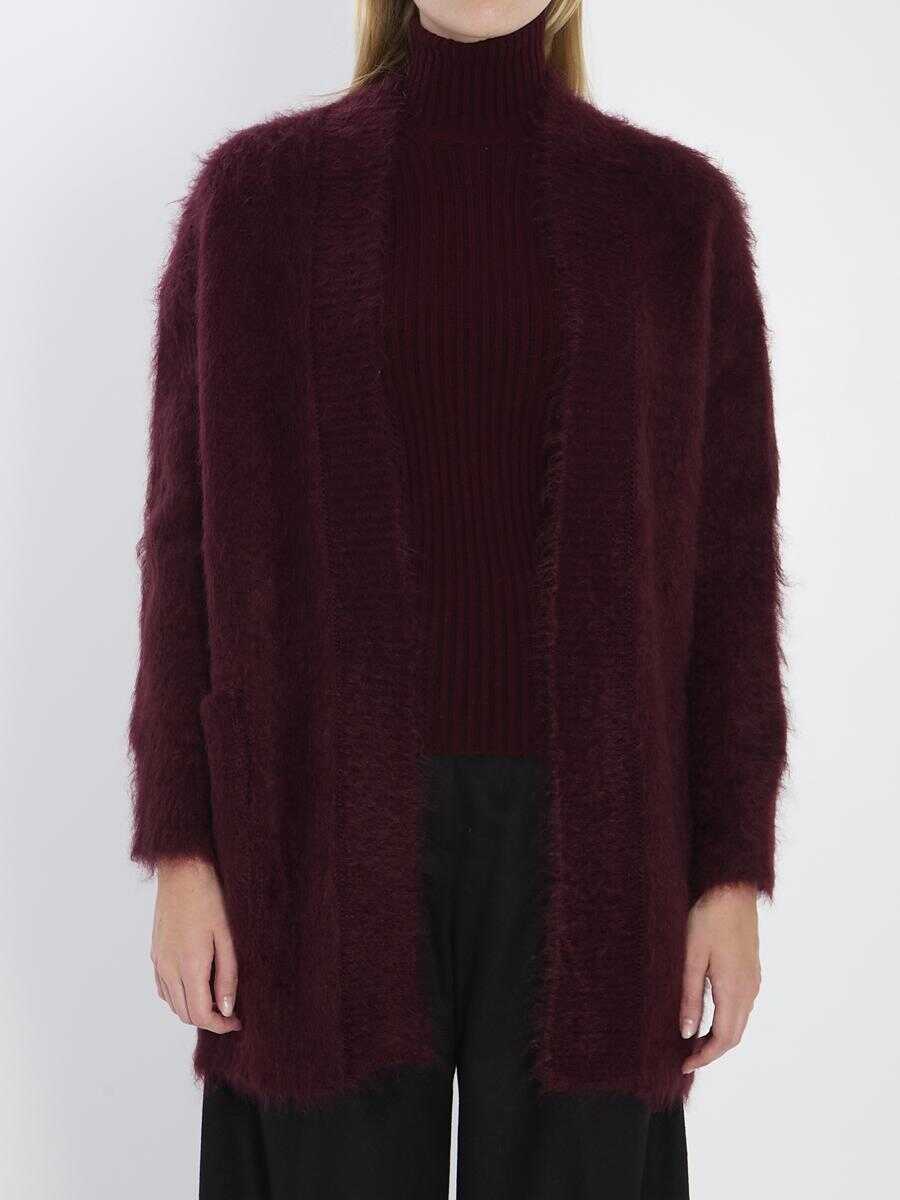 Cardigane Max Mara Fur-Effect Cardigan Red Femei (BM 18979902) 1
