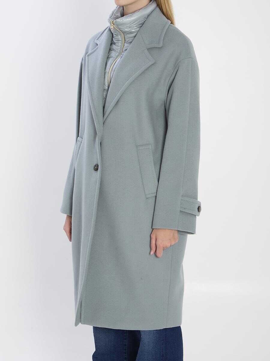 Paltoane Herno Ultralight Wool And Nylon Coat BLUE Femei (BM 18979917) 2