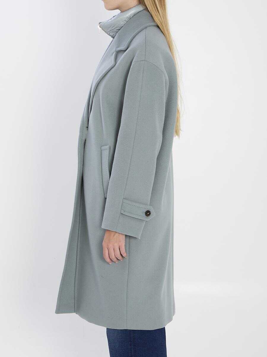 Paltoane Herno Ultralight Wool And Nylon Coat BLUE Femei (BM 18979917) 3