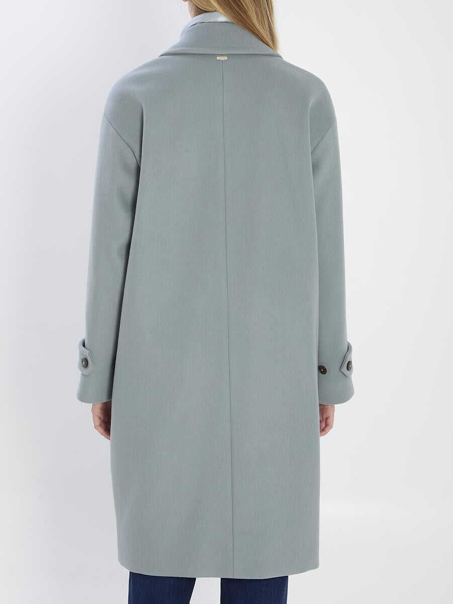 Paltoane Herno Ultralight Wool And Nylon Coat BLUE Femei (BM 18979917) 4