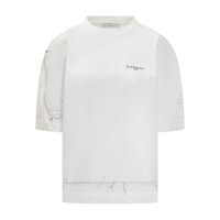 Tricouri Givenchy Givenchy White T-Shirt With Embroidered Logo Femei