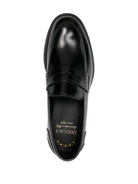 Mocasini Doucals Adler Black Slip-On Loafers In Smooth Leather Man Black Barbati (BM 18983349) 4