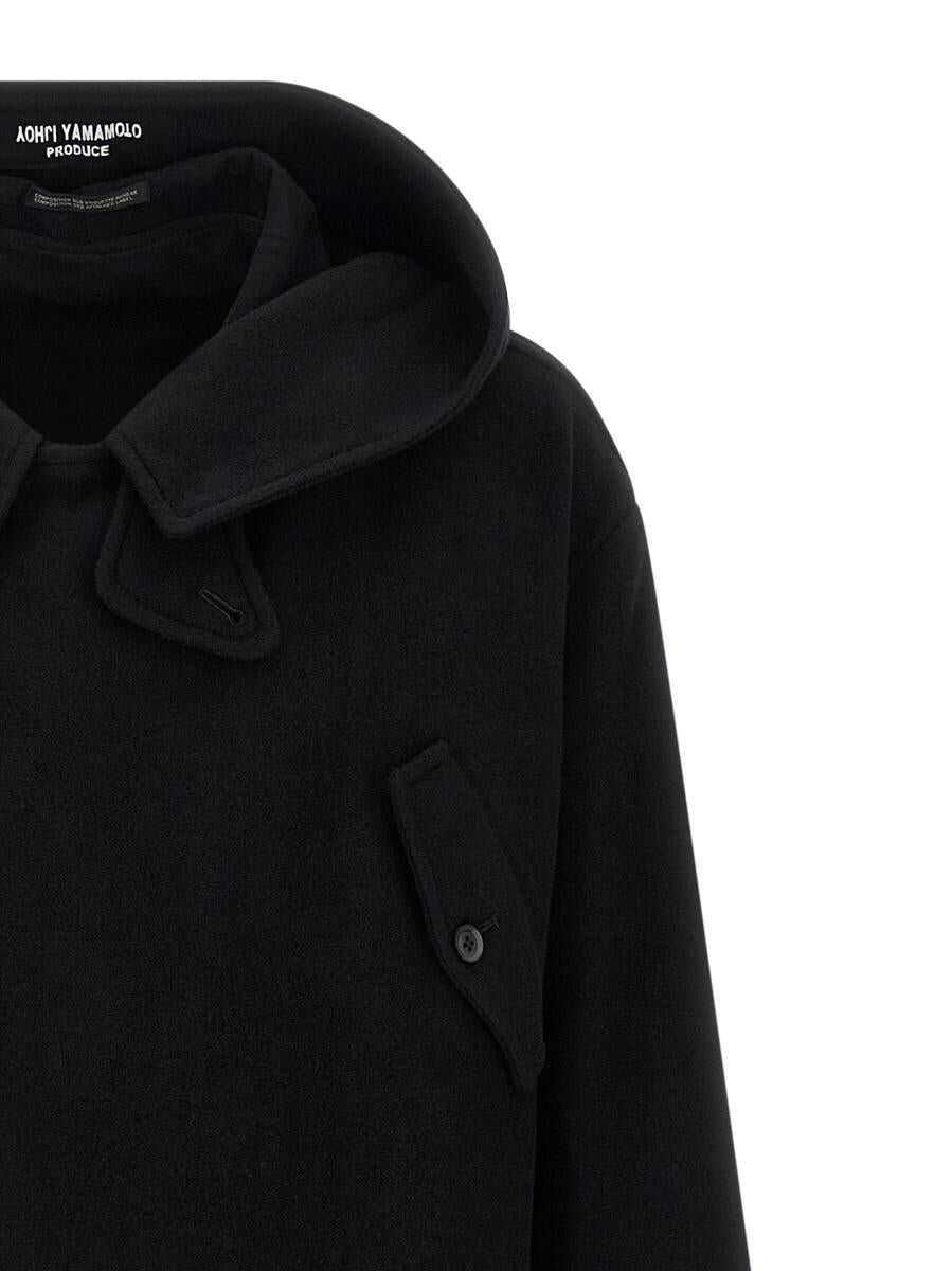 Geci Y-3 Yohji Yamamoto Hooded Coat Black Barbati (BM 18983898) 3