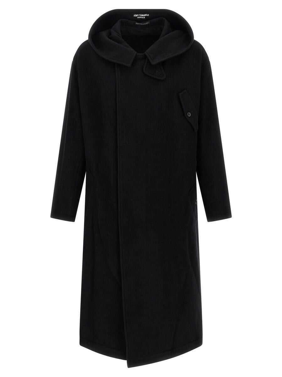 Geci Y-3 Yohji Yamamoto Hooded Coat Black Barbati (BM 18983898) 1