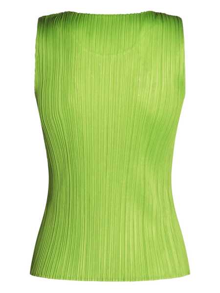 Topuri PLEATS PLEASE ISSEY MIYAKE Pleats Please Issey Miyake Green Top YELLOW GREEN Femei (BM 18985176) 2