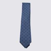 Cravate Zegna Light Blue Silk Tie Barbati