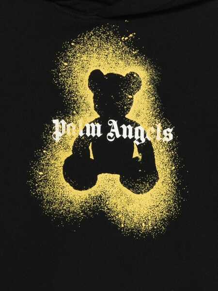 Bluze de trening Palm Angels PA SPRAY BEAR REG.HOODIE BLACK - OCHER Y Black   Baieti (BM 18987339) 3