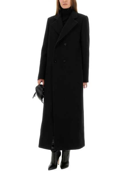 Paltoane Zona20 Milano Double-Breasted Coat Barichara BLACK Femei (BM 18987436) 2