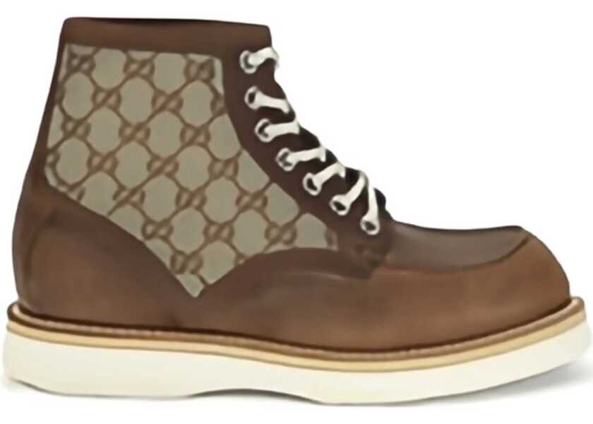 Bocanci casual Gucci Lace-Up Boot CUIR/BEIGE EBONY Barbati (BM 18987526) 1