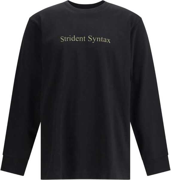 Tricouri GR10K The Heavy Weight longsleeve T-shirt STRIDENT SYNTAX BLACK Barbati (BM 18987646) 1