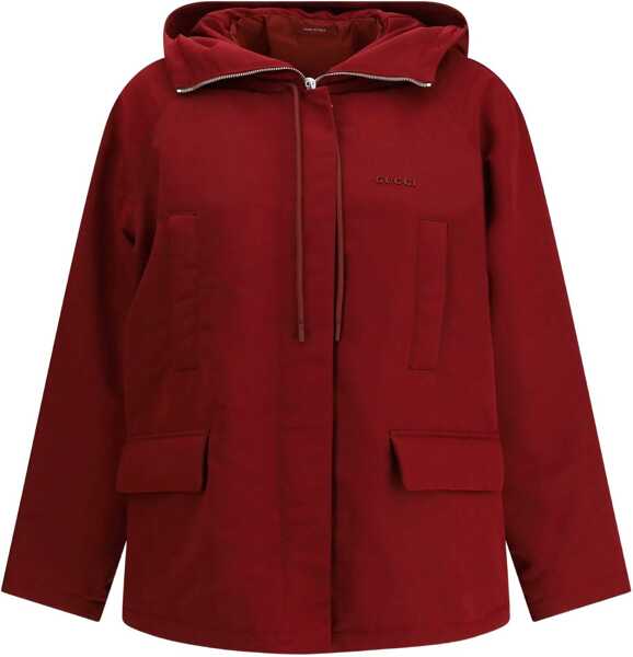 Jachete Gucci Red Polyester faille Jacket ROSSO ANCORA Femei (BM 18987691) 1