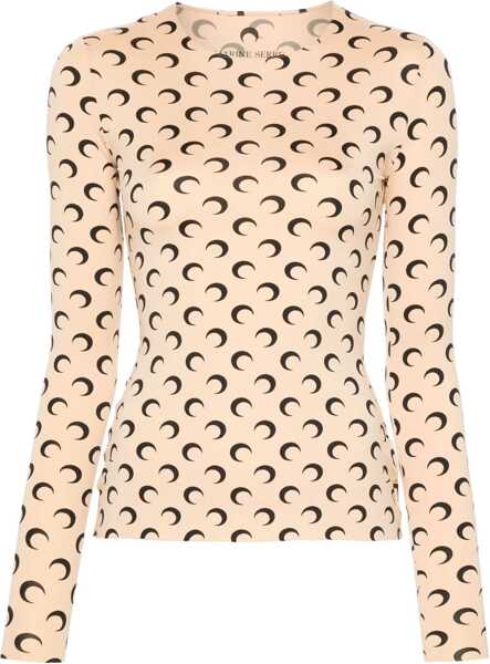 Bluze MARINE SERRE Top Moon BEIGE Femei (BM 18988639) 1