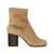 Maison Margiela Maison Margiela Beige Suede Tabi Ankle Boots With Cylindrical Heel CORN BROWN
