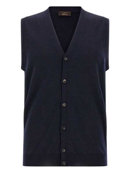 Pulovere Zanone Zanone Flexwool Vest BLUE Barbati (BM 18990153) 1