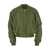 JORDANLUCA Green Cropped Bomber Jacket With One Zip Pocket On The Sleeve In Tech Fabric Man GREEN