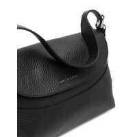 Genti de umar Orciani Dama - Genti de umar Orciani Orciani Orciani Black Leather Shoulder Bag With Flap Black Femei (BM 18990765) - B-mall.ro