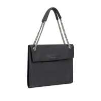 Genti de umar Orciani Dama - Genti de umar Orciani Orciani Orciani Black Leather Shoulder Bag With Chain Black Femei (BM 18990783) - B-mall.ro