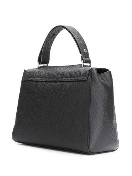 Genti de umar Orciani Orciani Orciani Black Leather Bag With Flap And Handle Black Femei (BM 18991302) 3