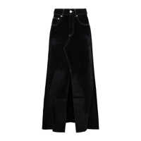 Fuste Department 5 Farm Long 5-Pocket Skirt In Black Flock Femei