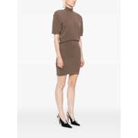 Imbracaminte JACQUEMUS Dama pagina 2 - Rochii JACQUEMUS La Robe Maille Castagna Brown Dress With High Ribbed Neck In Wool Woman BROWN Femei (BM 18991899) - B-mall.ro