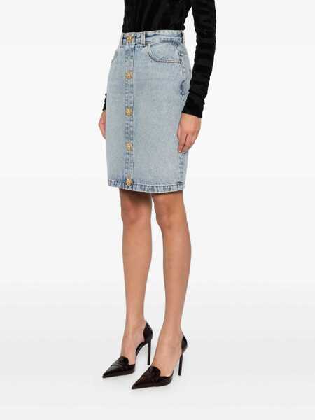 Fuste Balmain Balmain Denim Skirt BLUE Femei (BM 18992040) 3