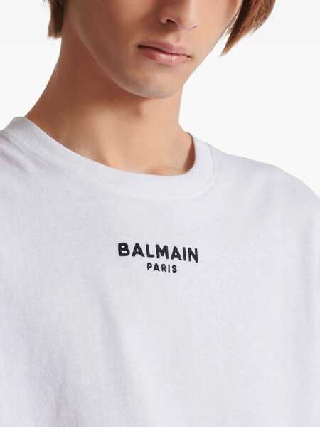 Topuri Balmain Balmain T-Shirts And Polos WHITE Barbati (BM 18992115) 5