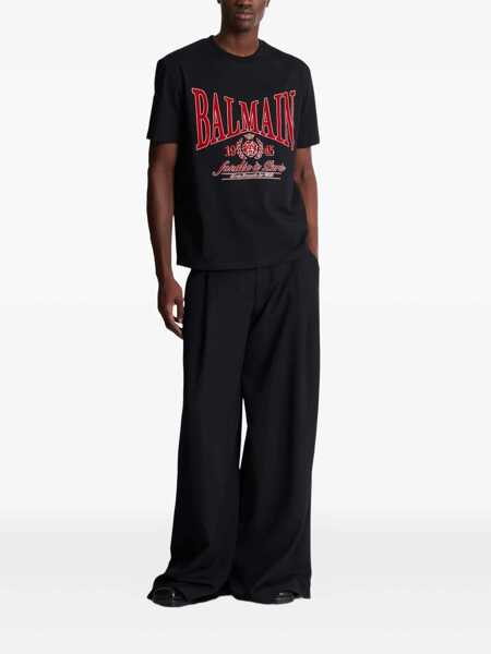 Topuri Balmain Balmain T-Shirts And Polos NOIR/ROUGE Barbati (BM 18992118) 2