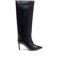 Bocanci Black Boots With Stiletto Heel In Leather Woman Femei