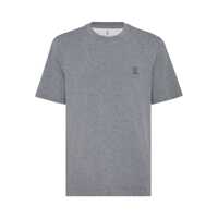 Tricouri Brunello Cucinelli Logo Print T-Shirt Barbati