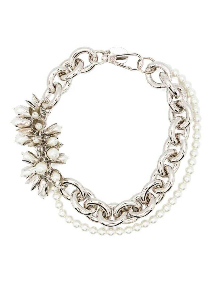 Bijuterii SIMONE ROCHA Simone Rocha Encased Pearl Flower Cluster Chain Necklace Accessories GREY Femei (BM 18993429) 1