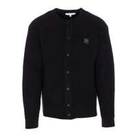 Cardigane Maison Kitsuné "Fox Head" Wool Ribbed Cardigan Clothing Femei