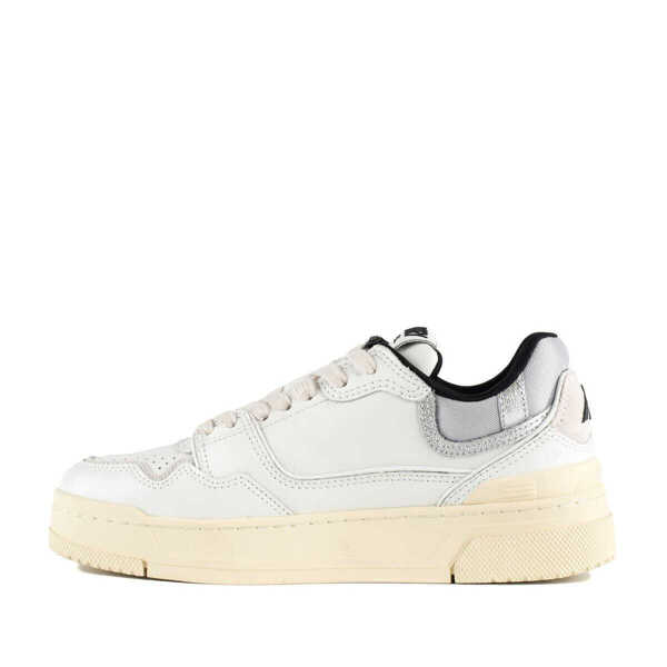 Sneakers AUTRY Autry White Leather And Suede Silver Sneakers Clc Low SILVER, WHITE Femei (BM 18993705) 2