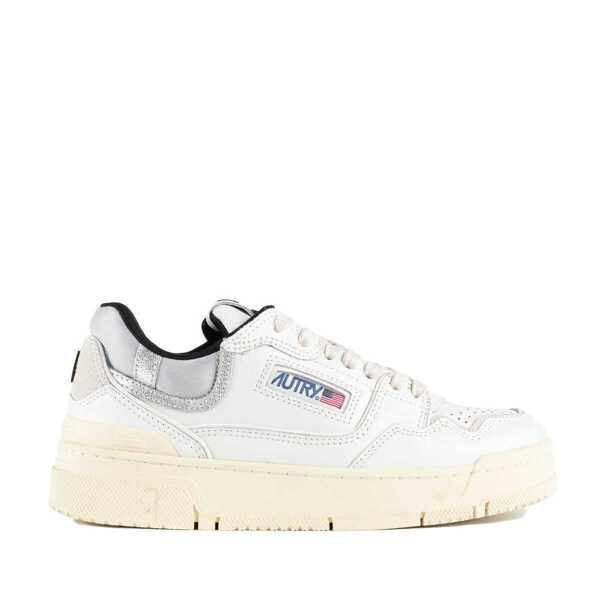 Sneakers AUTRY Autry White Leather And Suede Silver Sneakers Clc Low SILVER, WHITE Femei (BM 18993705) 1