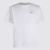 Tricouri Polo MM6 Maison Margiela White Cotton T-Shirt Barbati