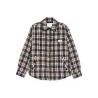 Camasi DUNST Multicolor Checkered Shirt With Front Logo Patch In Flannel Man