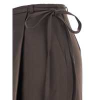 Imbracaminte DUNST Dama - Fuste DUNST Brown Skirt With Side Closure With Laces In Fabric Woman BROWN Femei (BM 18994104) - B-mall.ro