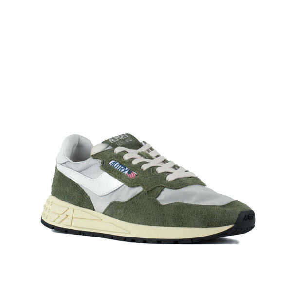 Sneakers AUTRY Autry Green And White Suede And Nylon Reelwind Low Sneakers GREEN Barbati (BM 18994221) 3