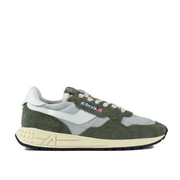 Sneakers AUTRY Autry Green And White Suede And Nylon Reelwind Low Sneakers GREEN Barbati (BM 18994221) 1