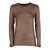 Filatures Du Lion Long sleeve round neck T-shirt Brown
