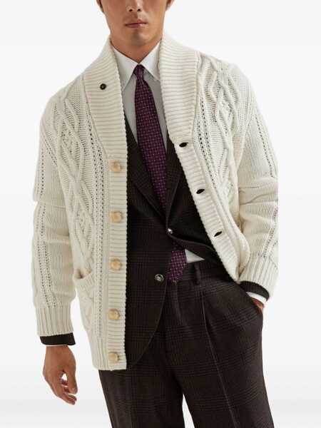 Cardigane Brunello Cucinelli Cable-Knit Cashmere Cardigan PANAMA Barbati (BM 18994750) 3